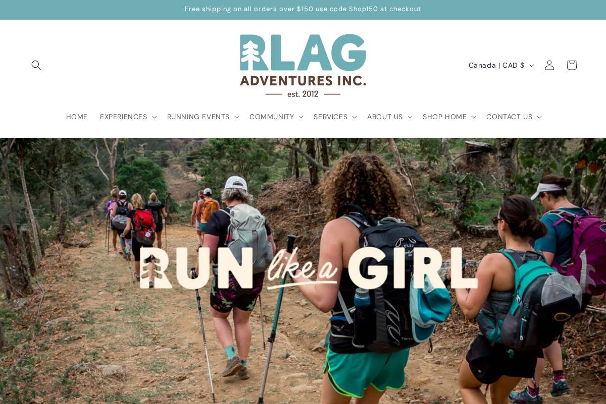 shop.runlikeagirl.ca homepage screenshot
