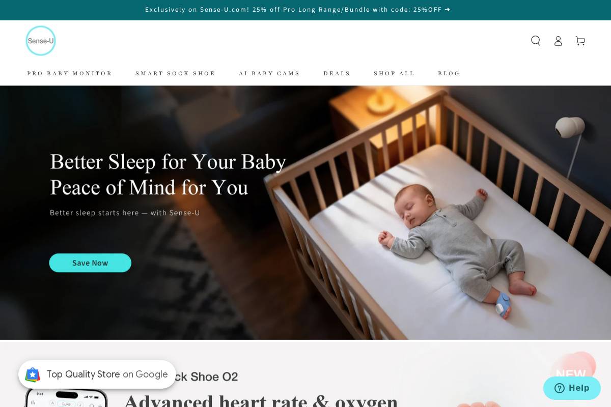 Sense-U homepage screenshot