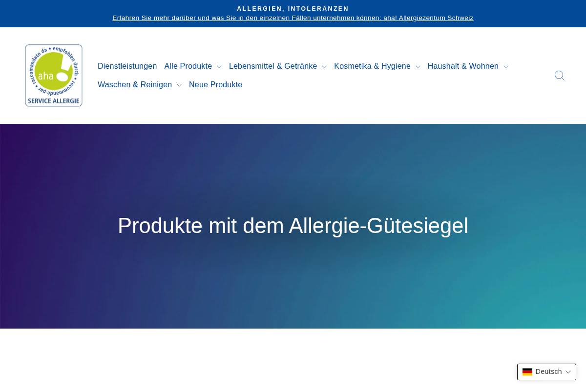 shop.service-allergie.ch homepage screenshot