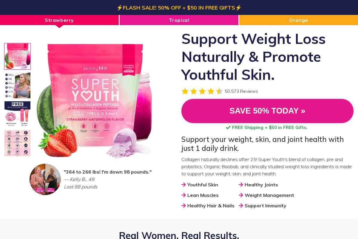 Shop Skinnyfit homepage screenshot