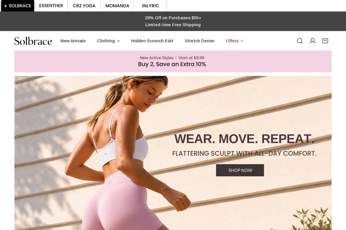shop.solbrace.com homepage screenshot