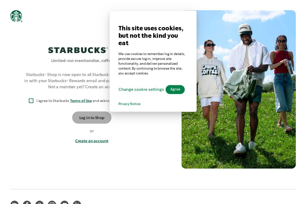 shop.starbucks.com homepage screenshot