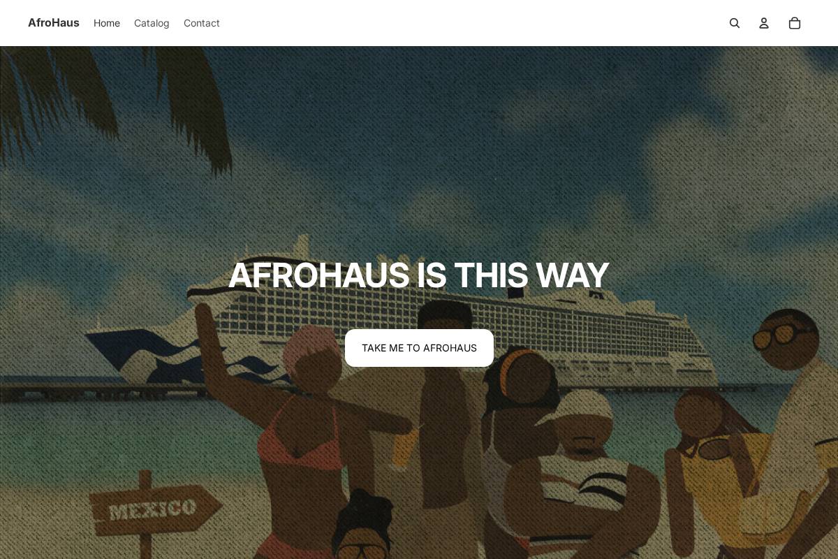 shop.theafrohaus.com homepage screenshot