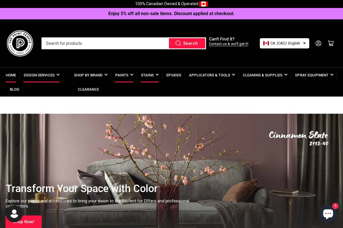 shop.thepaintpeople.com homepage screenshot