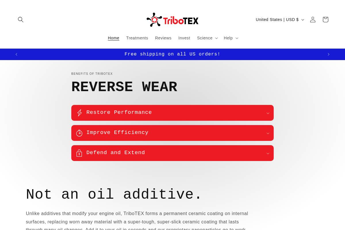 shop.tribotex.com homepage screenshot