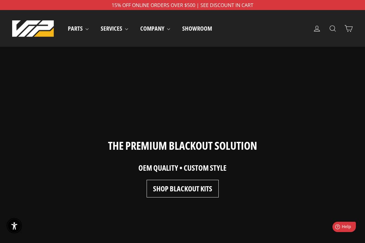 shop.vipautoaccessories.com homepage screenshot