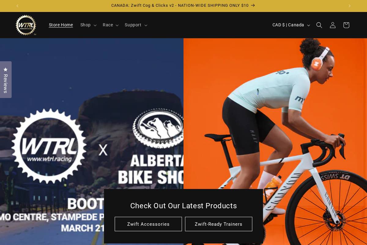 shop.wtrl.racing homepage screenshot
