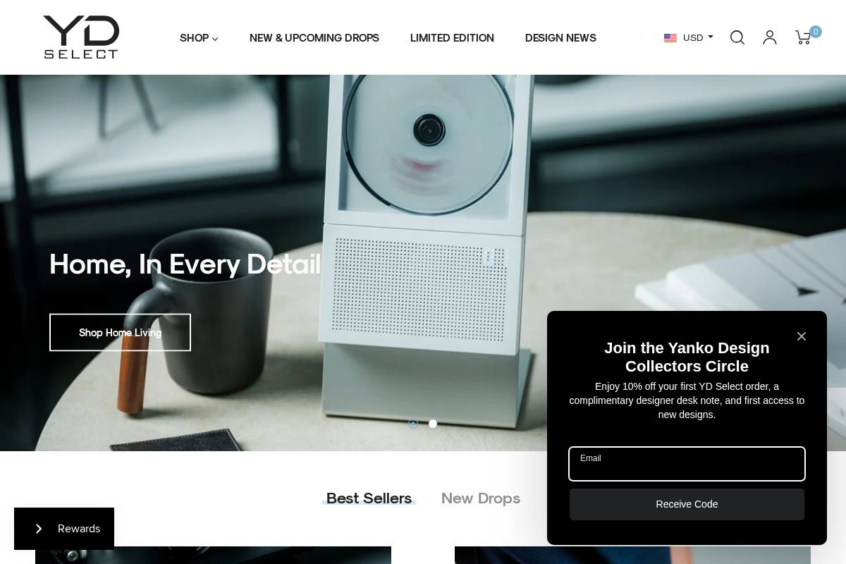 shop.yankodesign.com homepage screenshot