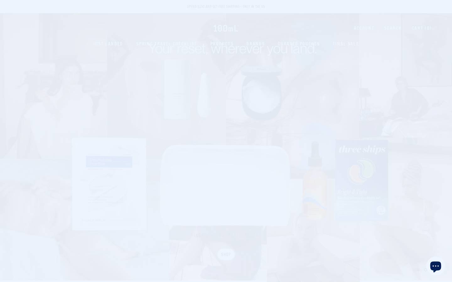 shop100ml.com homepage screenshot