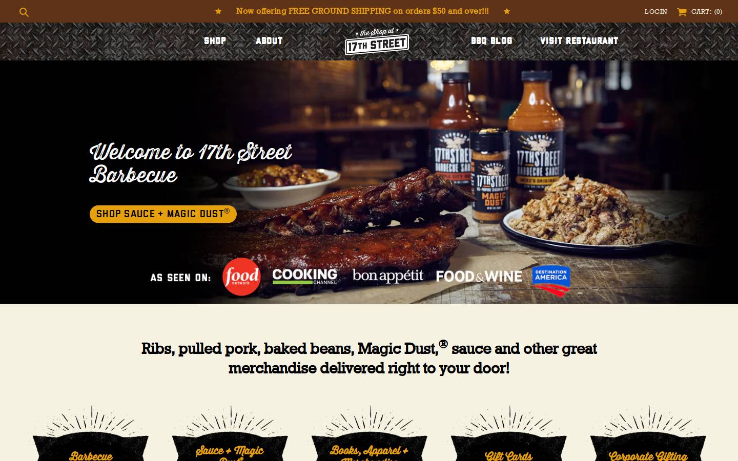 shop17bbq.com homepage screenshot