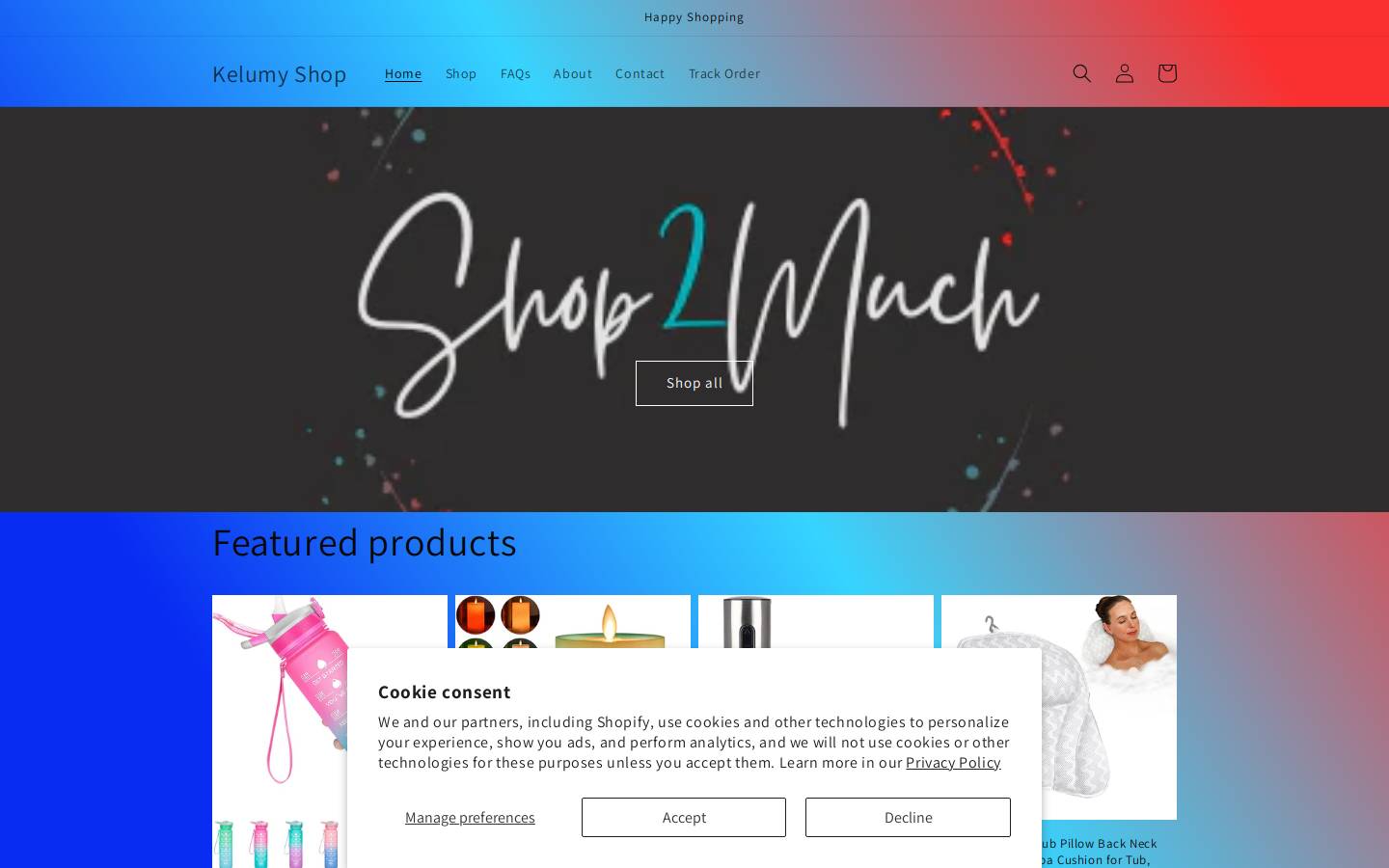 shop2much.com homepage screenshot