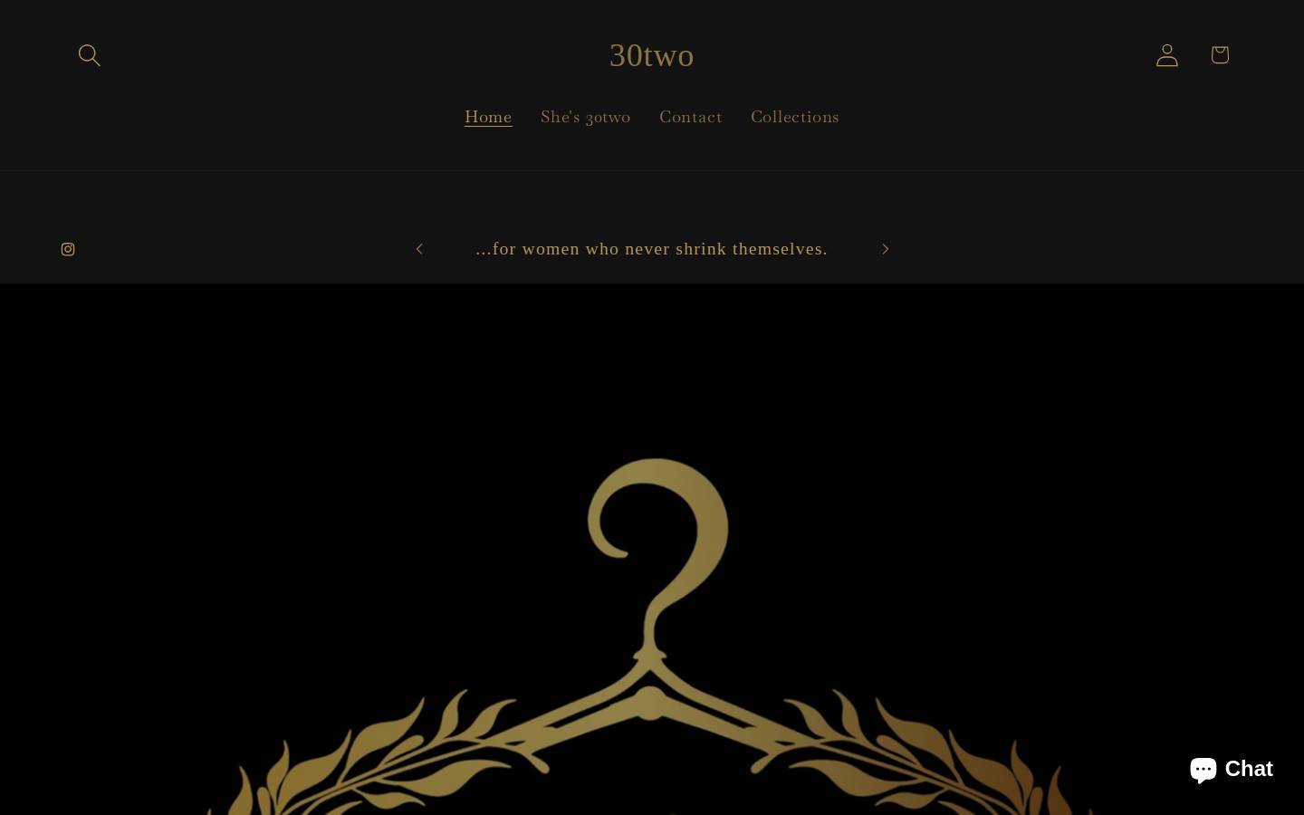 shop30two.com homepage screenshot