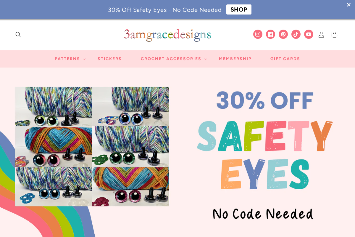 3amgracedesigns homepage screenshot