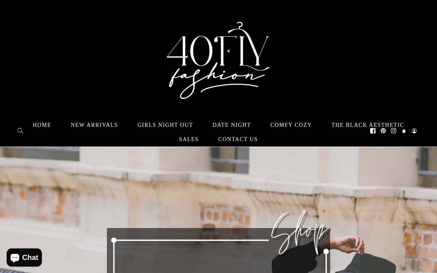 shop40fly.com homepage screenshot