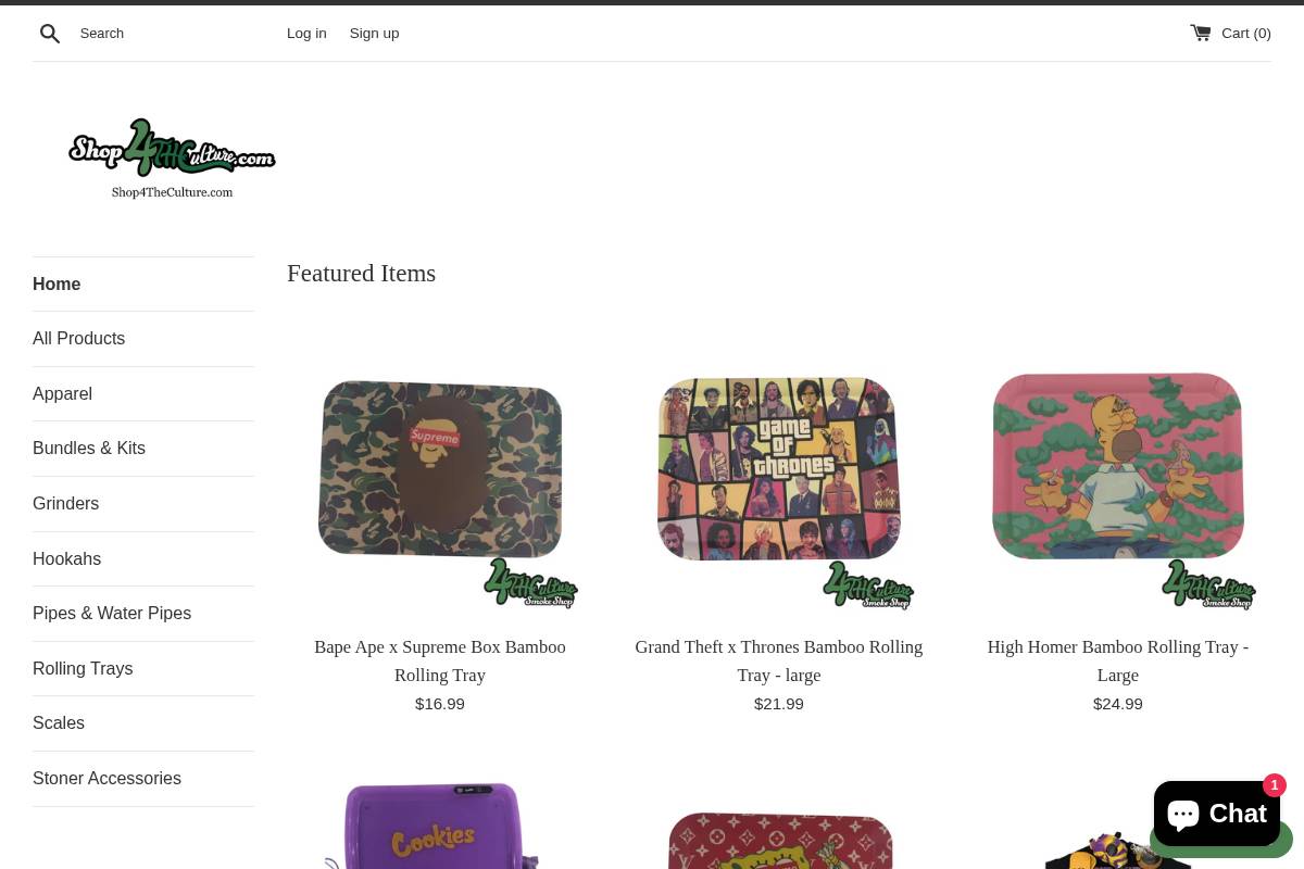 shop4theculture.com homepage screenshot