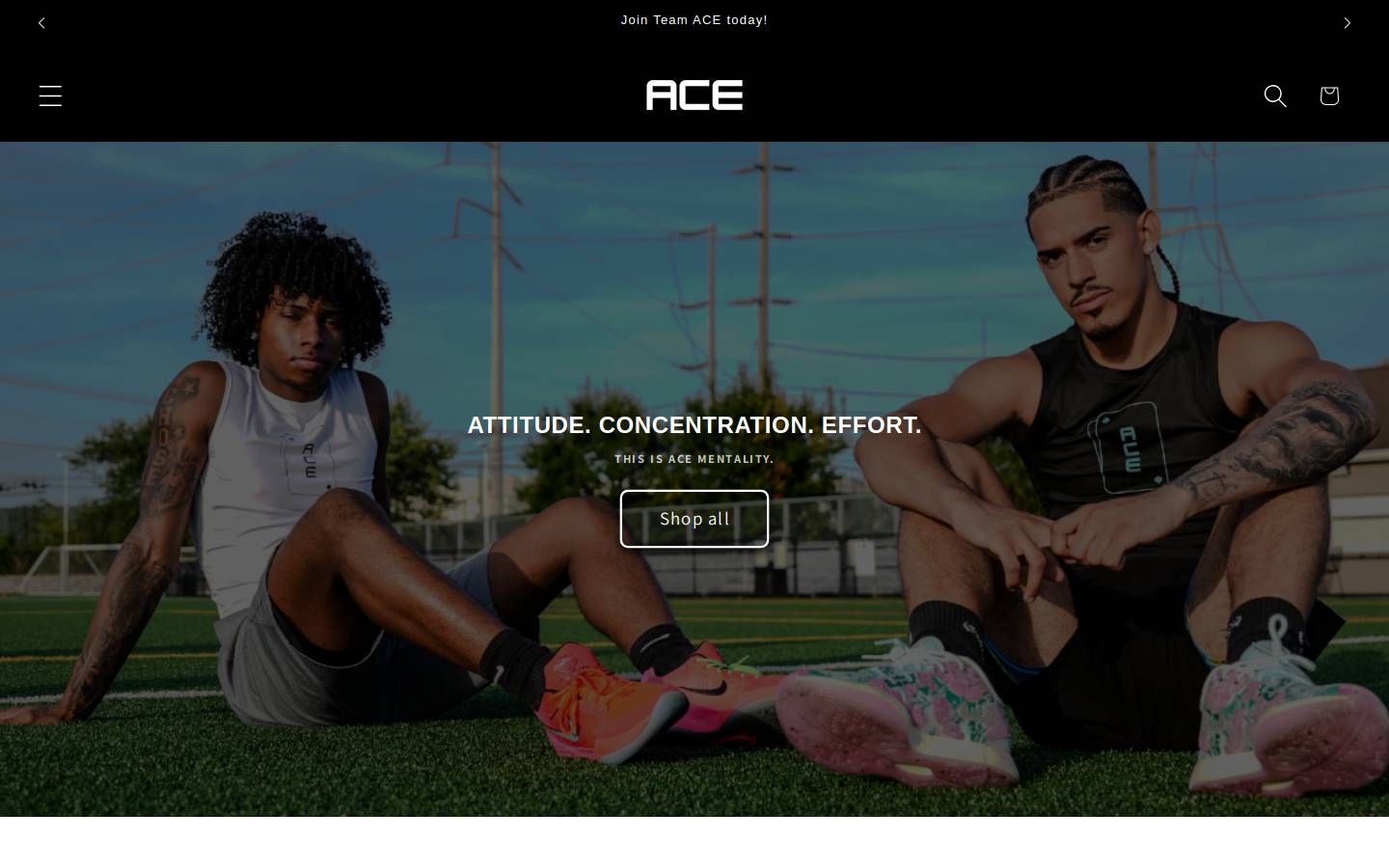 shopacementality.com homepage screenshot