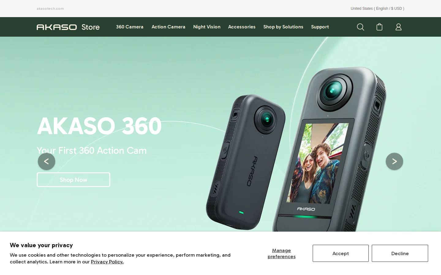 Shopakaso homepage screenshot