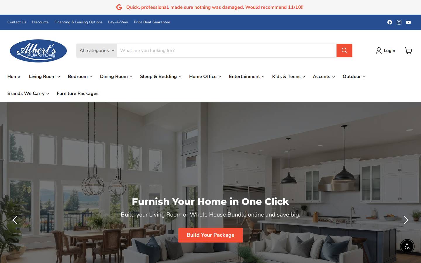 shopalberts.com homepage screenshot