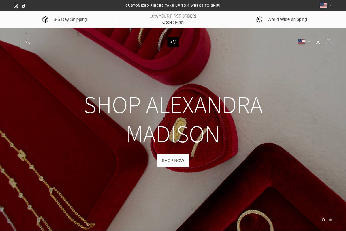 shopalexandramadison.com homepage screenshot