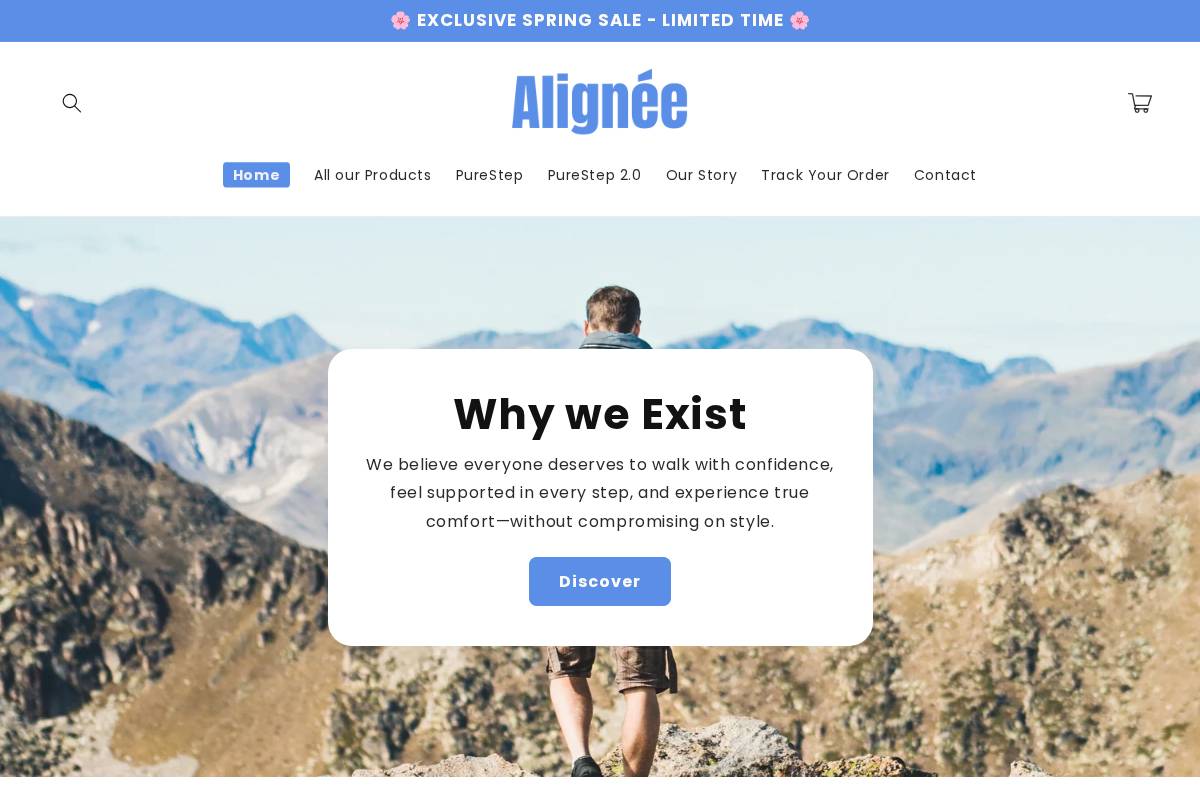 Shopalignee homepage screenshot