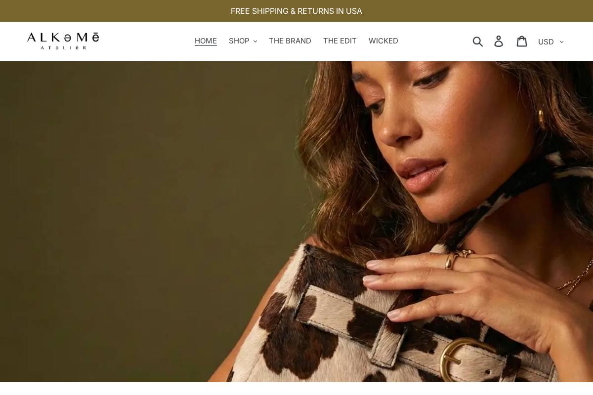 shopalkemeatelier.com homepage screenshot