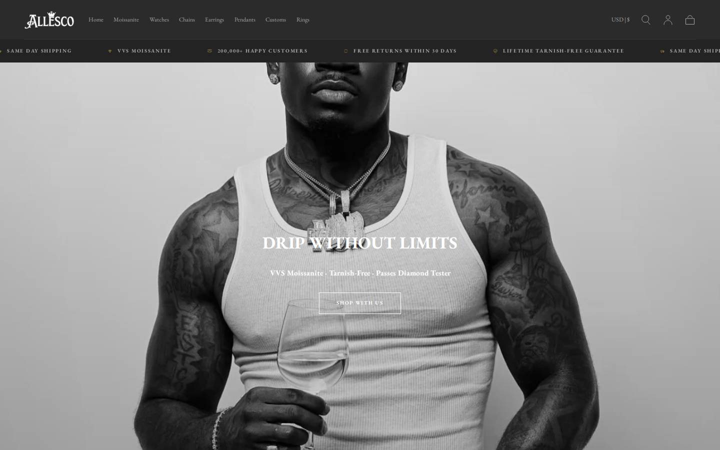shopallesco.com homepage screenshot