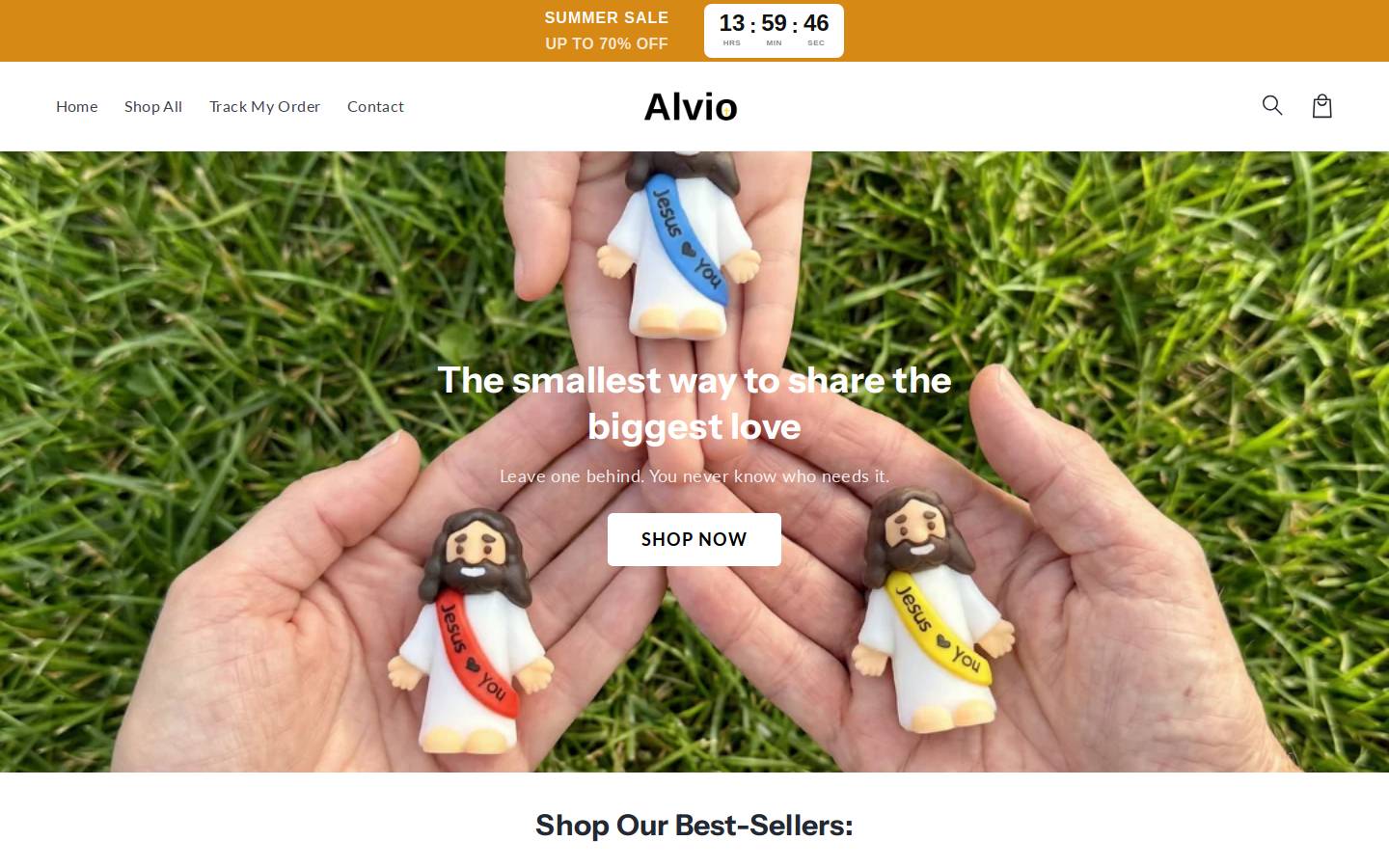 shopalvio.com homepage screenshot
