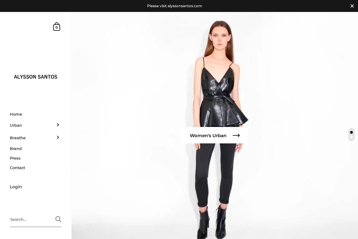shopalyssonsantos.com homepage screenshot