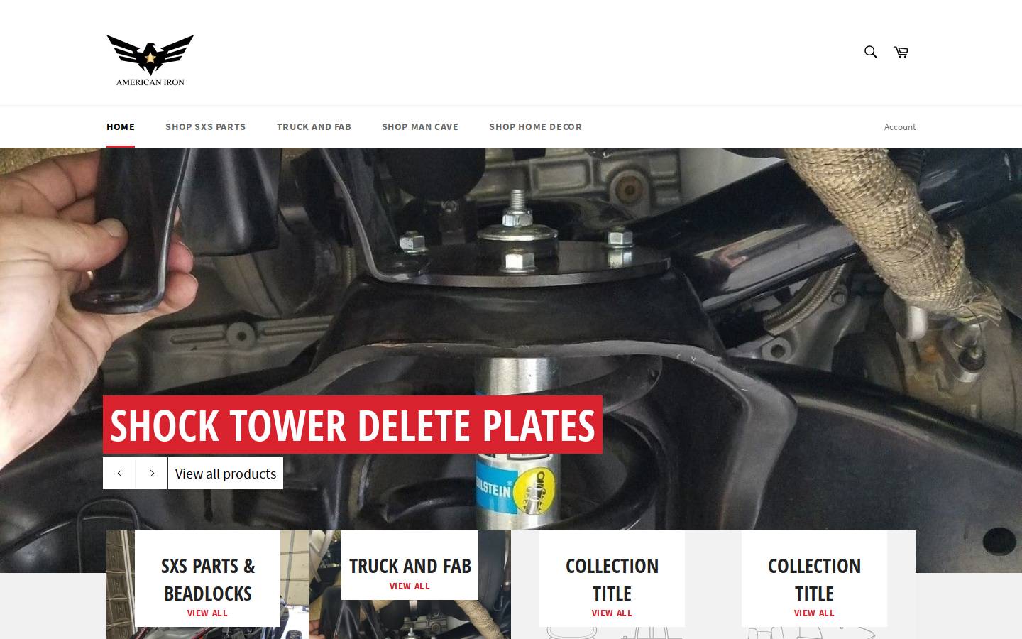 shopamericaniron.com homepage screenshot