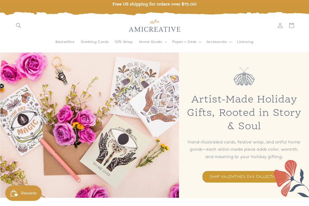 shopamicreative.com homepage screenshot