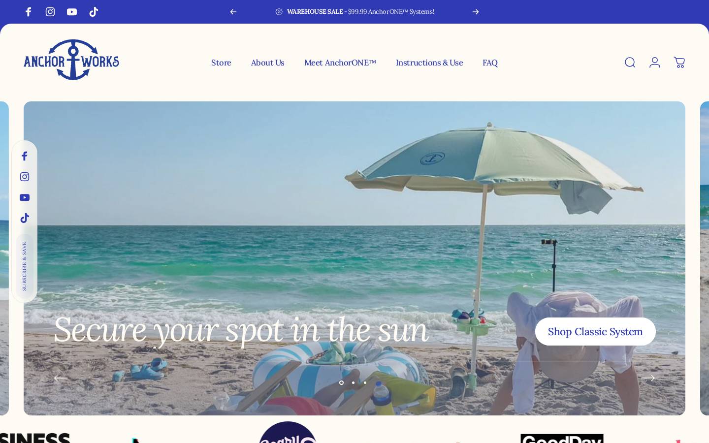 shopanchorworks.com homepage screenshot