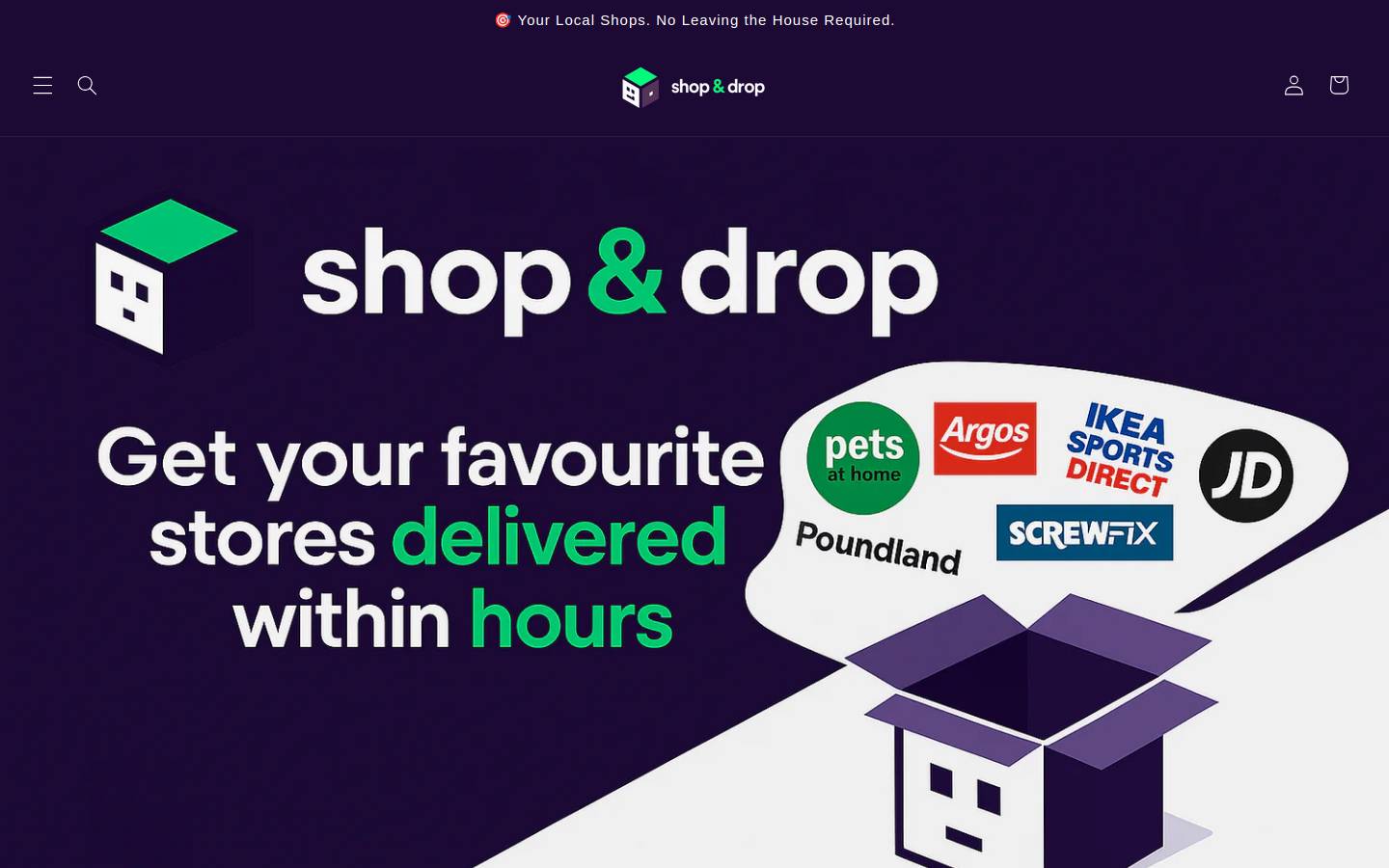 shopanddrop.co.uk homepage screenshot