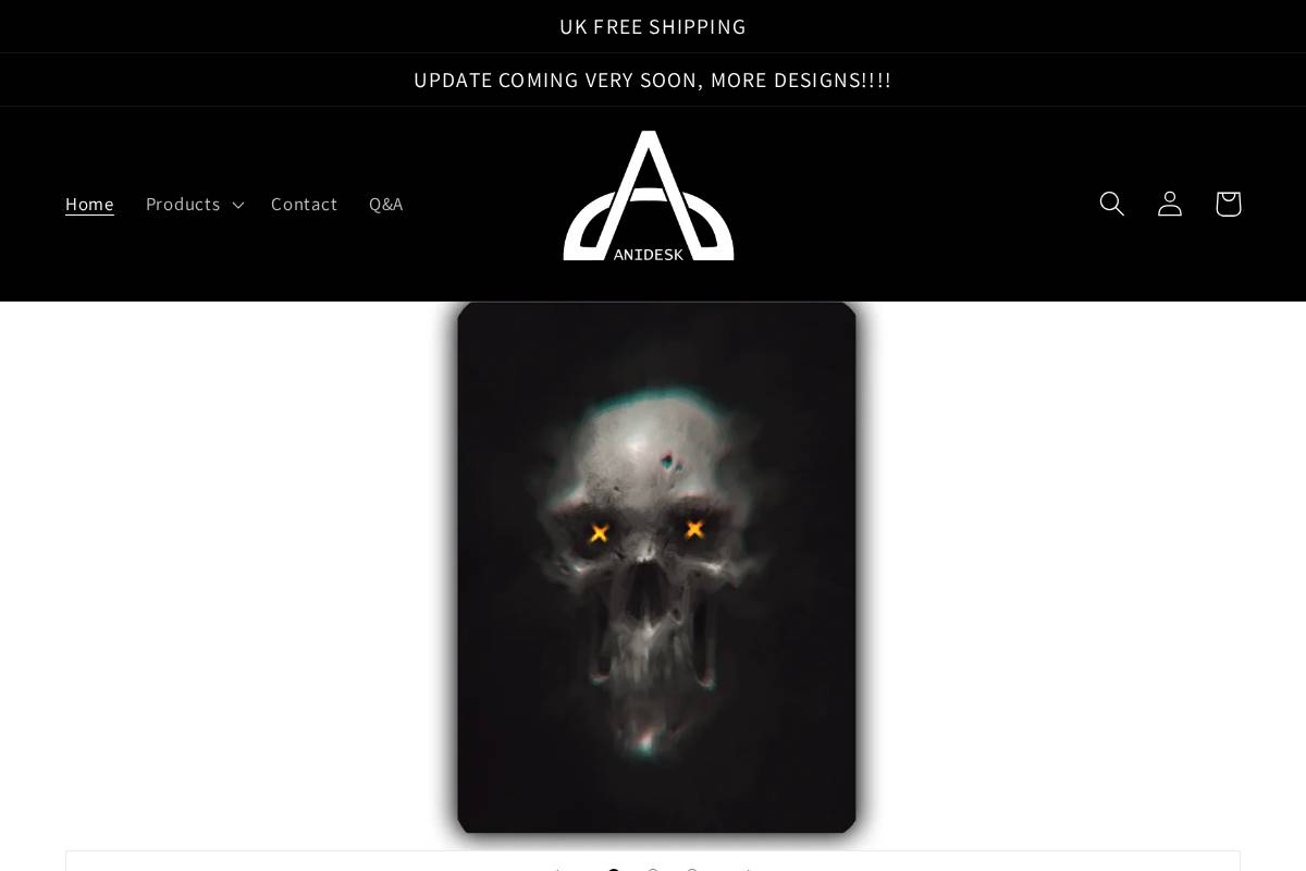 shopanidesk.com homepage screenshot