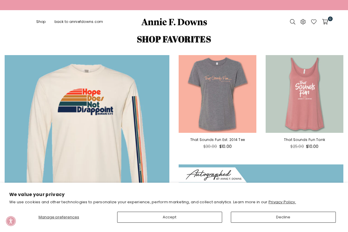 Annie F. Downs homepage screenshot