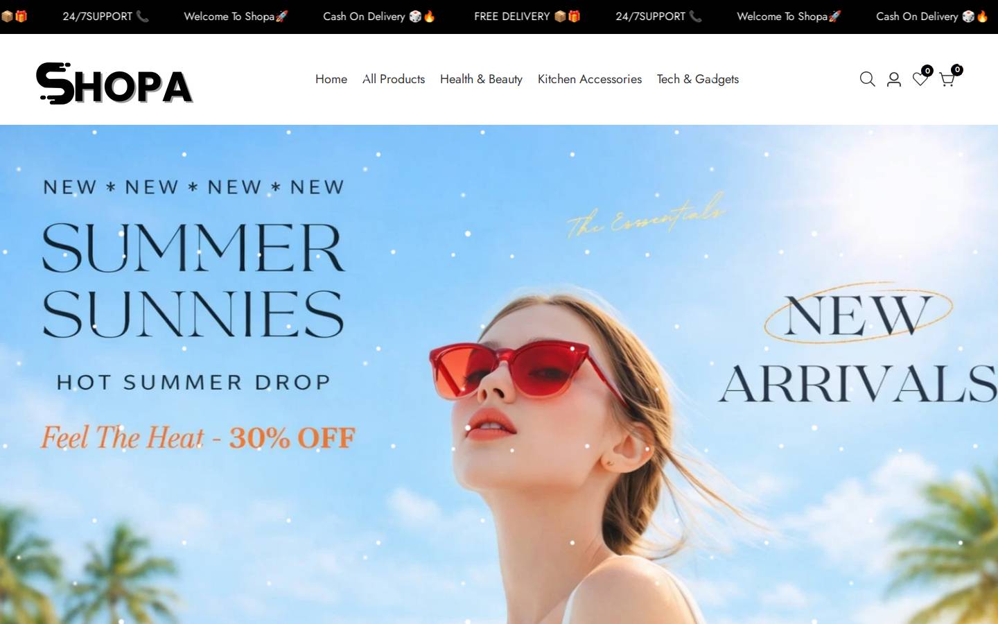 shopas.store homepage screenshot