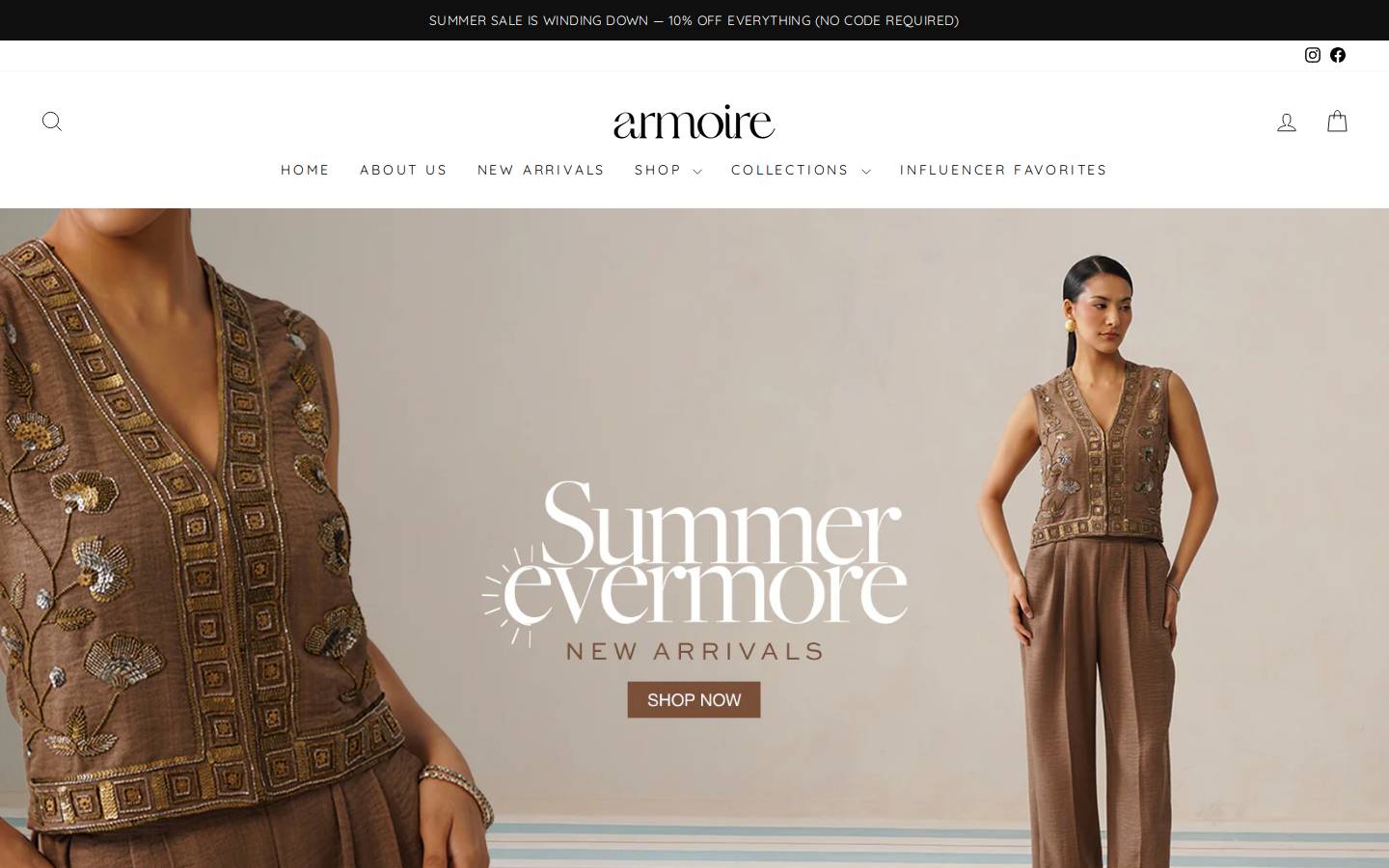 shopatarmoire.com homepage screenshot