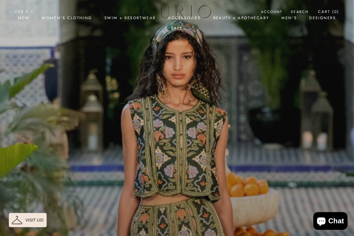CURIO at Faena Bazaar homepage screenshot