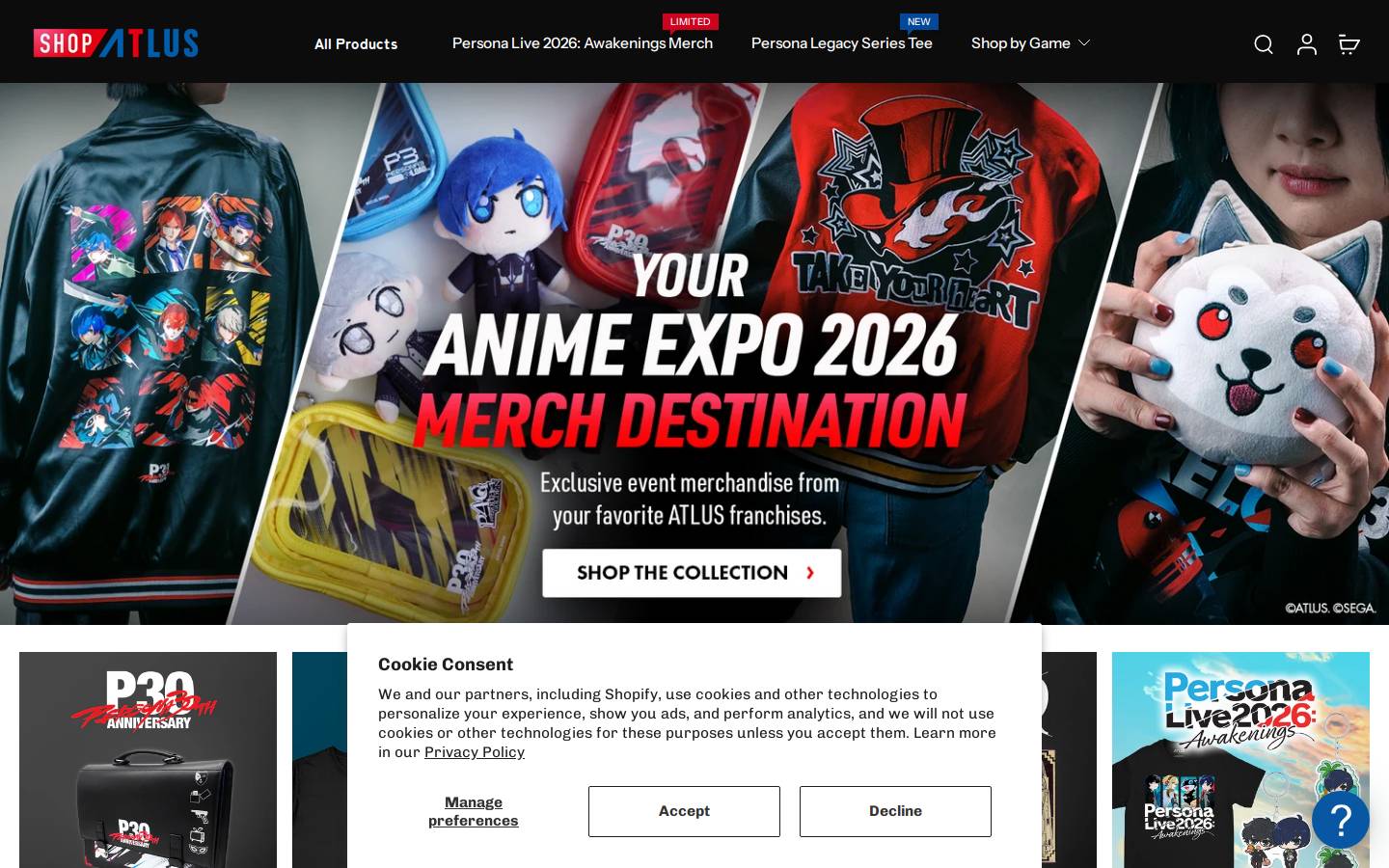 Shopatlus homepage screenshot