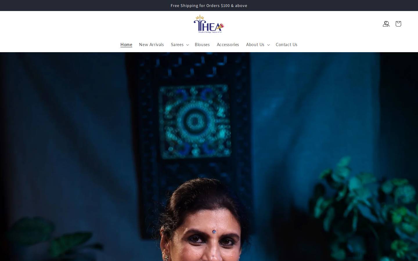 shopatthea.com homepage screenshot