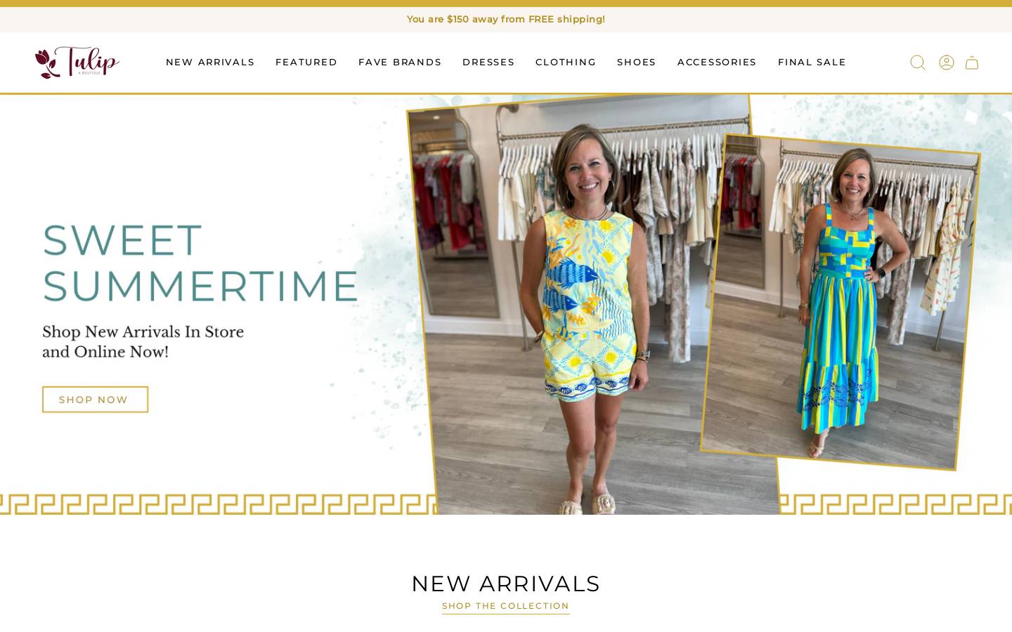shopattulip.com homepage screenshot
