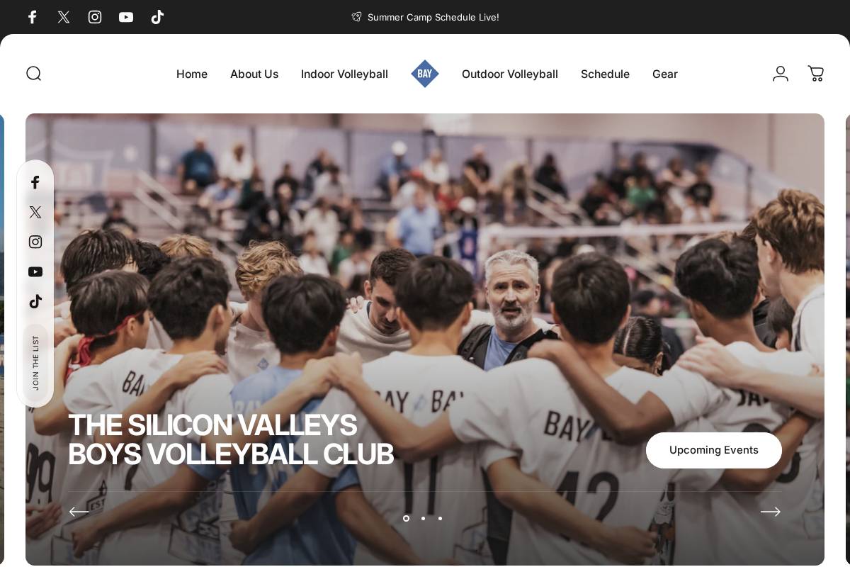 shopb2bvolleyball.com homepage screenshot