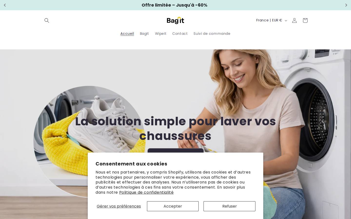 Shopbagit homepage screenshot
