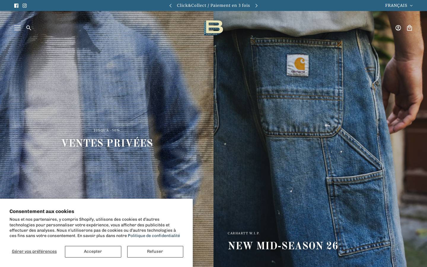 Shopbarnabe homepage screenshot