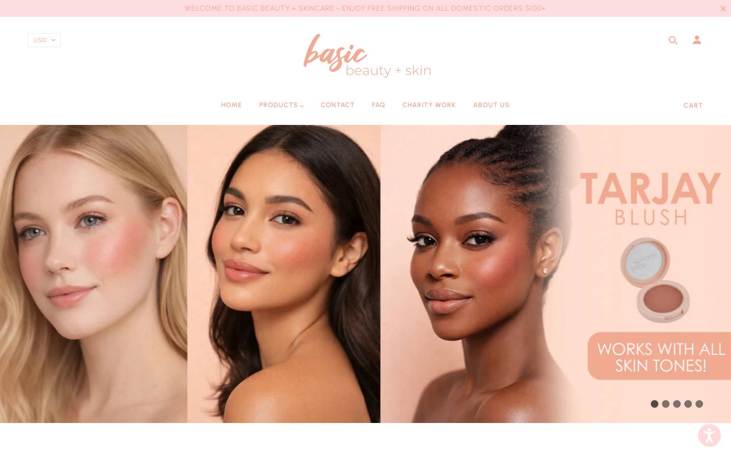shopbasicbeauty.com homepage screenshot