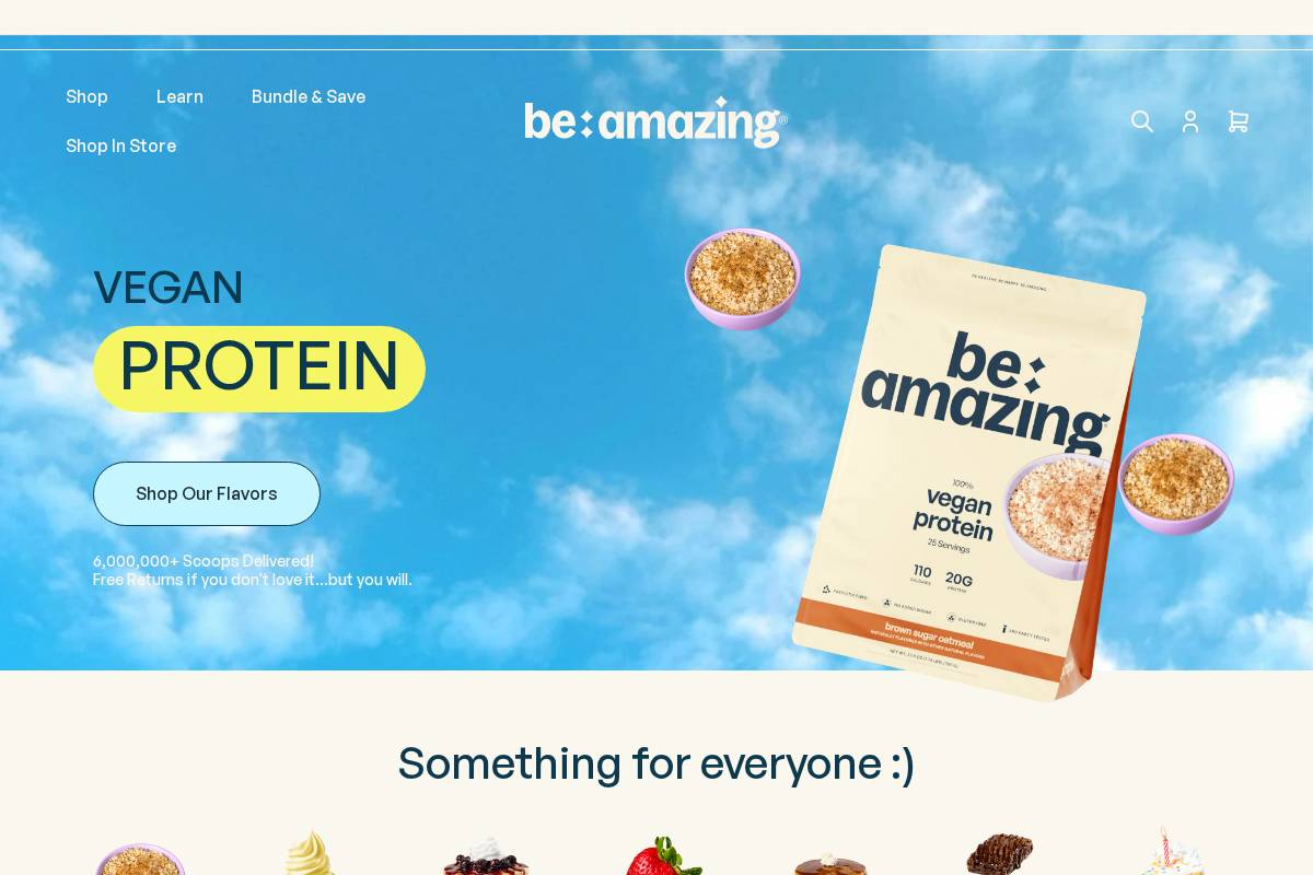 Shopbeamazing homepage screenshot