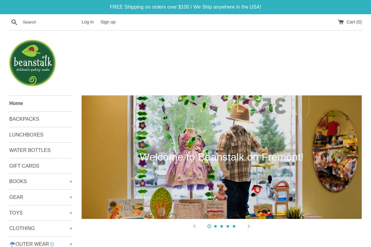 shopbeanstalkne.com homepage screenshot