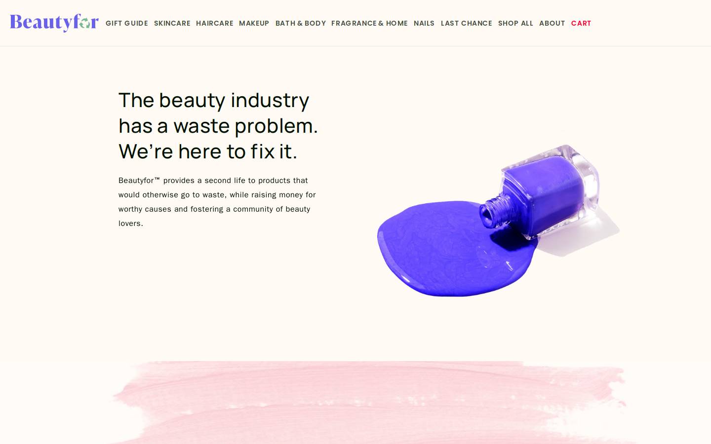 shopbeautyfor.com homepage screenshot