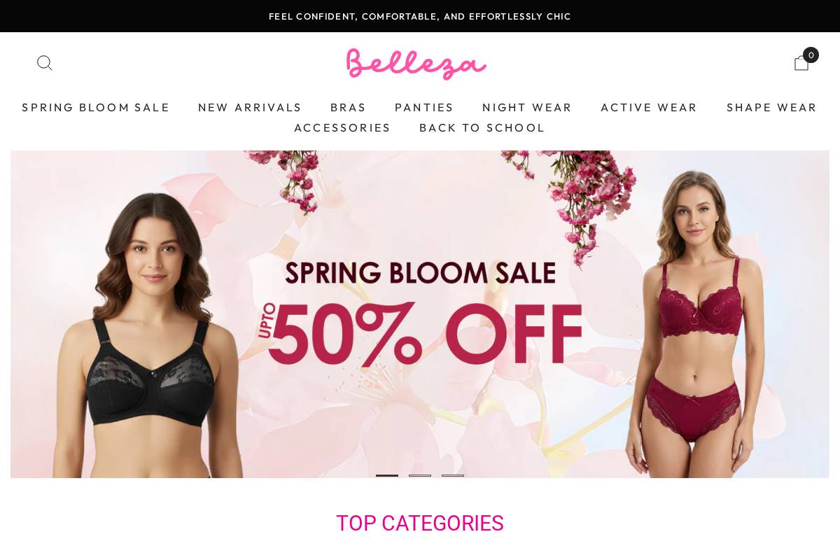 shopbelleza.pk homepage screenshot