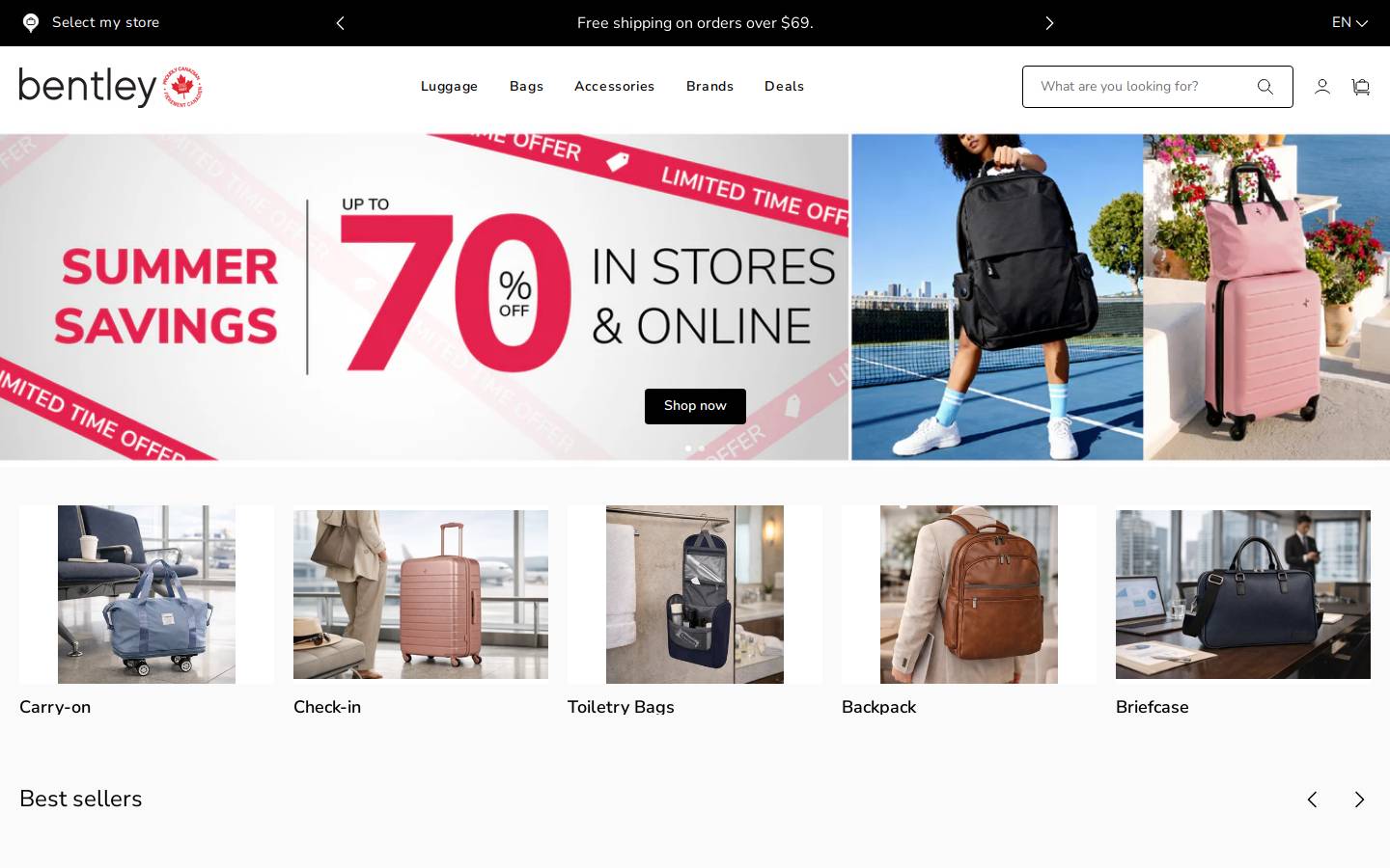Bentley homepage screenshot