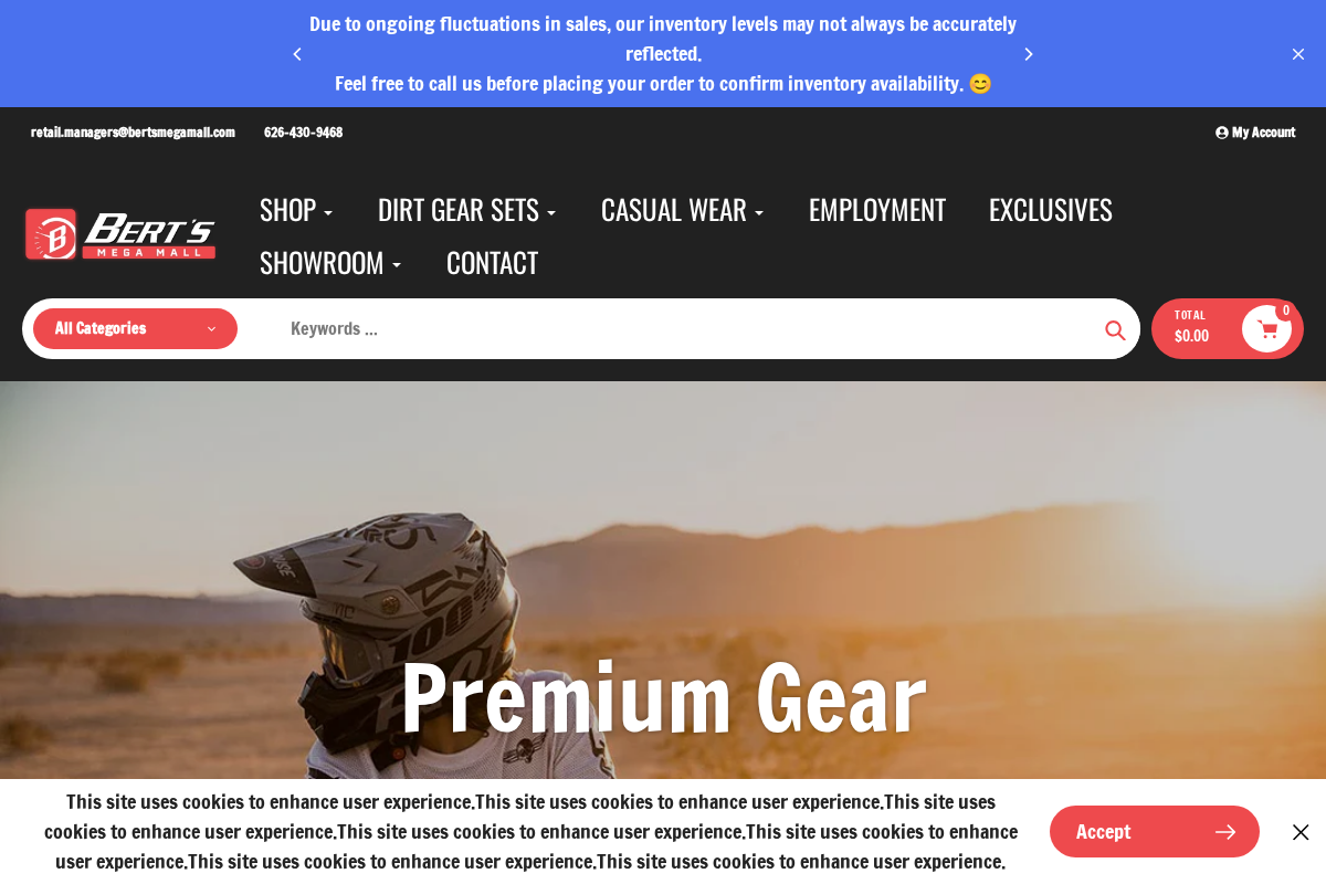 shopbertsmegamall.com homepage screenshot